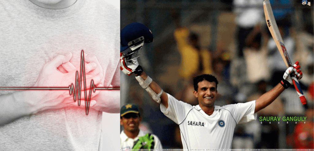 heart attack cause of sourav ganguly